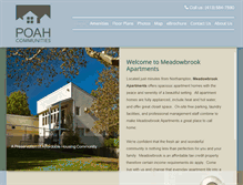 Tablet Screenshot of meadowbrook-apartments.com